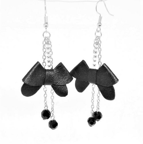 Anting Kulit Motif Pita