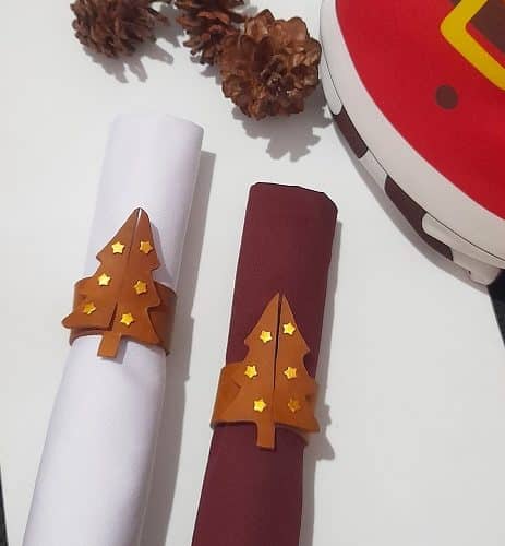 Napkin Ring Natal Kulit Sapi