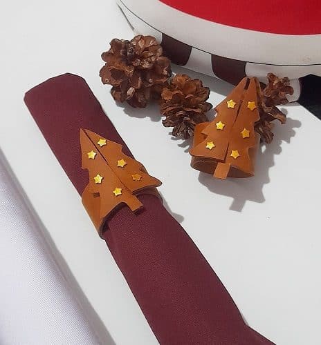 Napkin Ring Natal Kulit Sapi