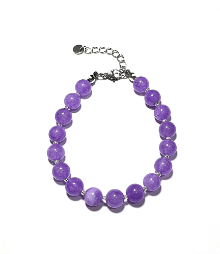 Gelang Stainless Steel – AMETHYST (Round)