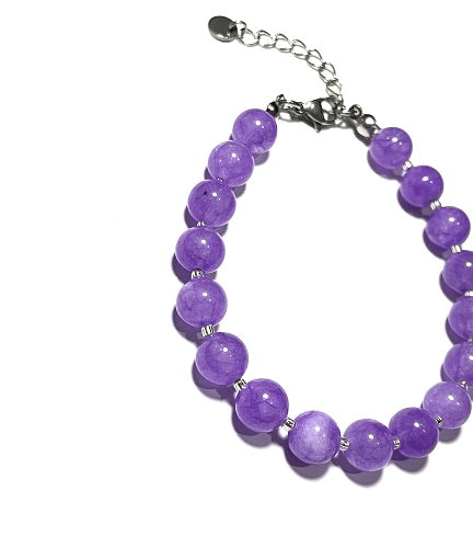 Gelang Stainless Steel – AMETHYST (Round)
