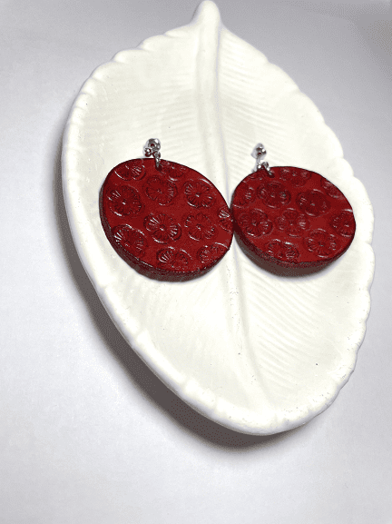 Anting Ukir Kulit Sapi