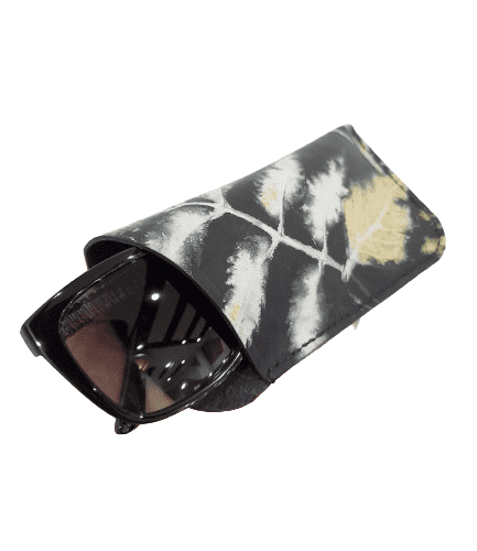 Sarung/Tempat Kacamata Kulit Sapi ECOPRINT