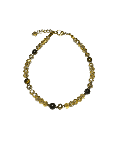 Gelang Stainless Steel – TIGER’S EYE & Kristal