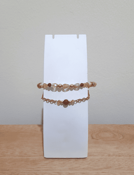 Gelang TALIA - Gold Sandstone & Kristal - Image 2