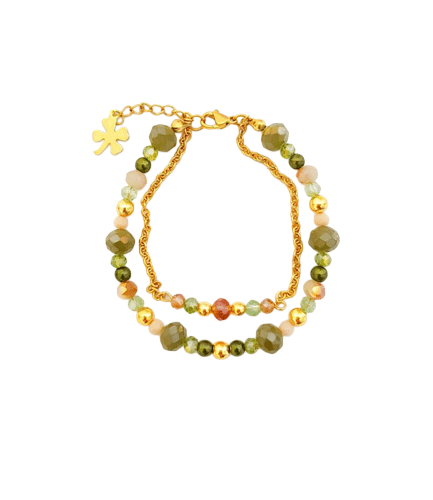 Gelang MIDORI – Kristal & Mutiara Sintetis