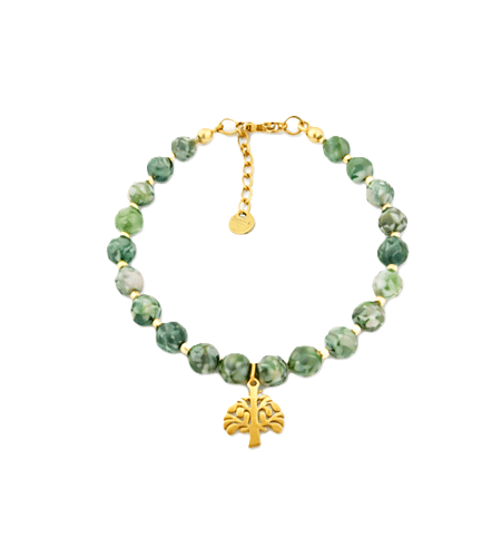 Gelang Stainless Steel – GREEN DOT JASPER