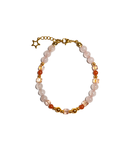Gelang Stainless Steel – Rose Quartz | Strawberry Quartz | Kristal