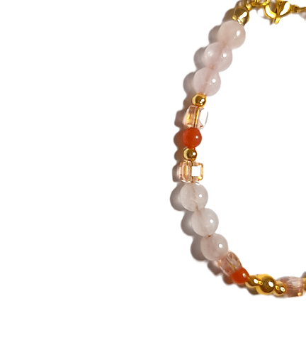 Gelang Stainless Steel – Rose Quartz | Strawberry Quartz | Kristal