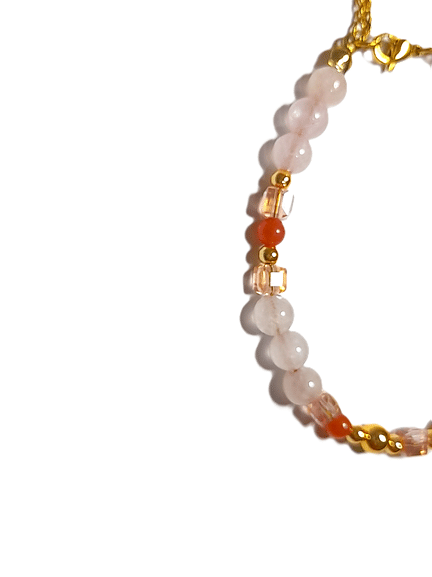 Gelang Stainless Steel - Rose Quartz | Strawberry Quartz | Kristal - Image 2